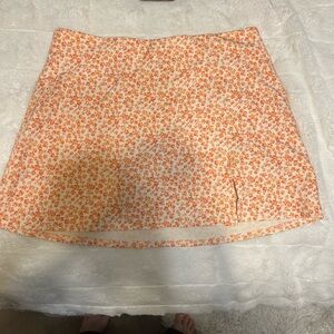 Floral Orange Skirt
